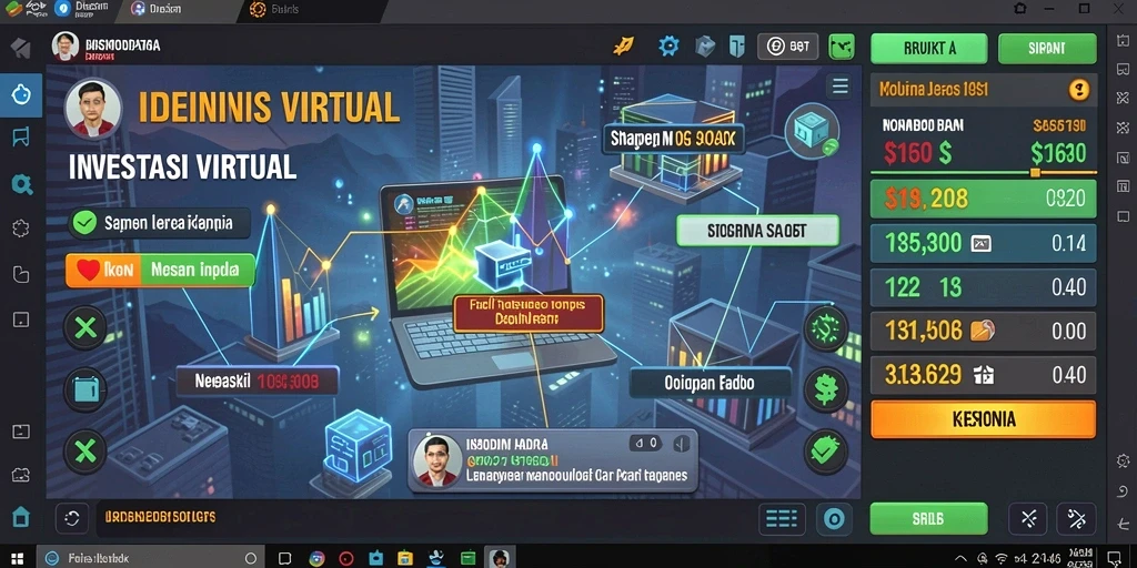 Pemandangan menakjubkan di dalam game.